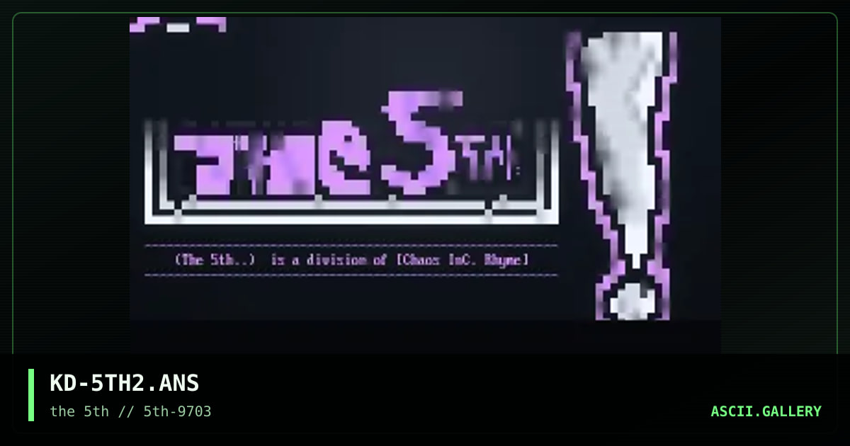 5th logo, by klear distortion, 1997