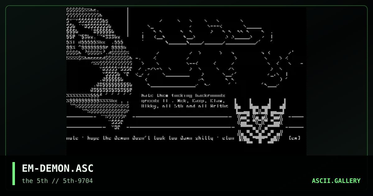 demon, semon, cha, cha, cha?!, by evil milkman, 1997