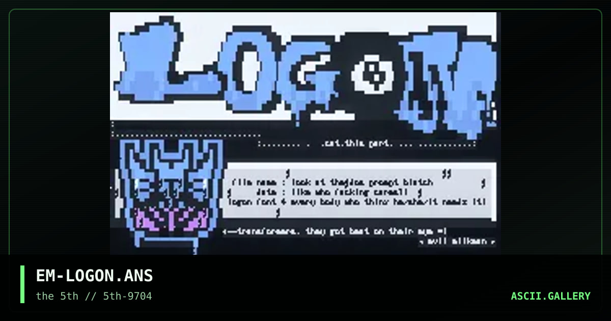 logon font, by evil milkman, 1997