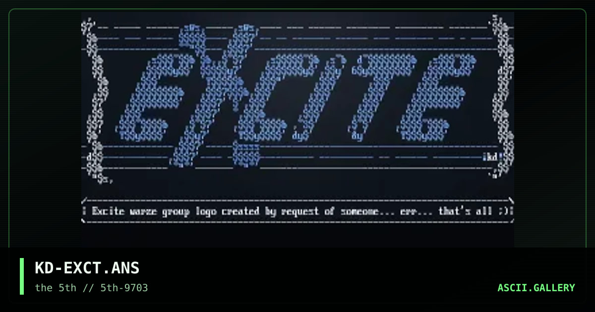 excite group logo, by klear distortion, 1997
