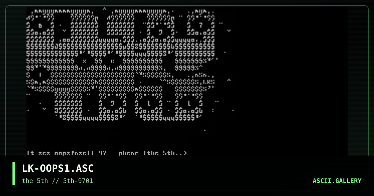 oOps!ascii, by lightning knight, 1997