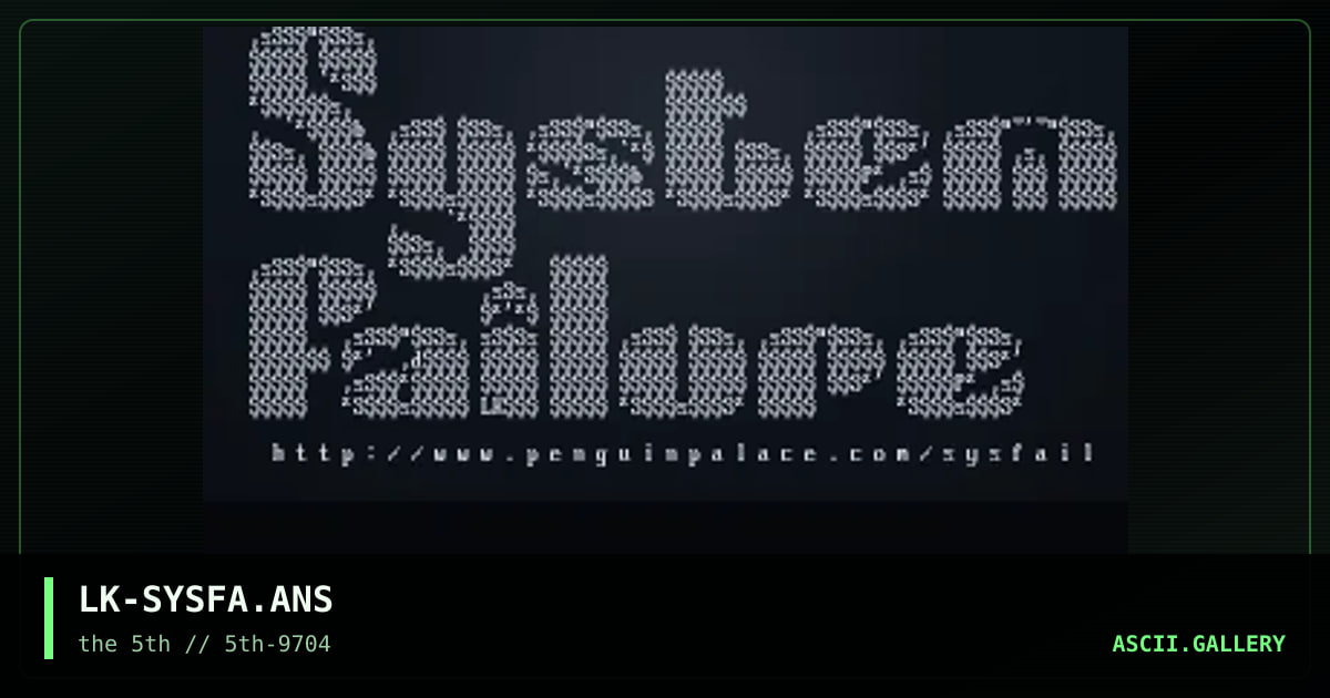 system failure, by lightning knight, 1997