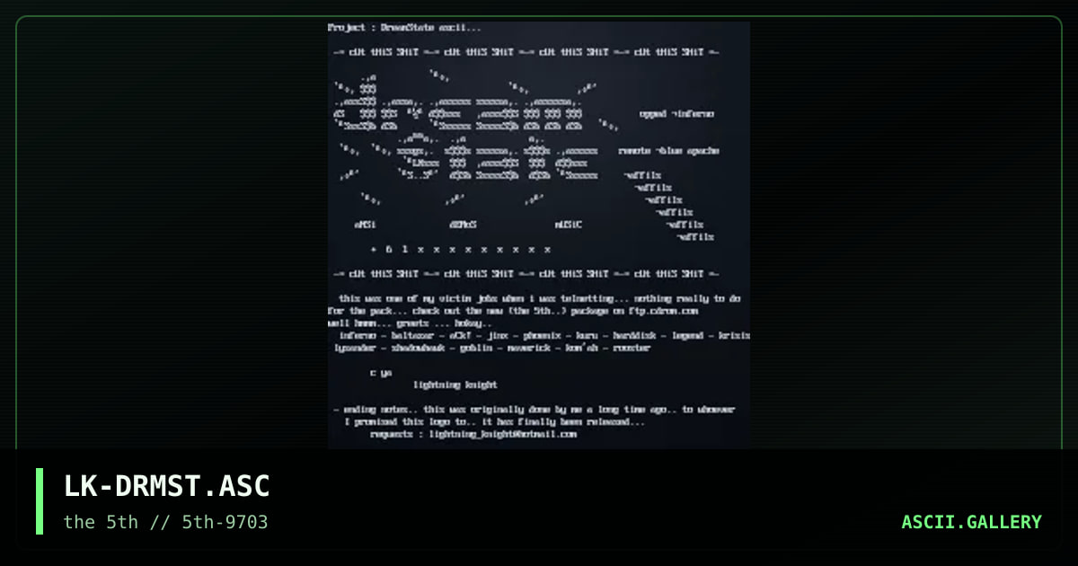 Dream State Speed Test, by lightning knight, 1997