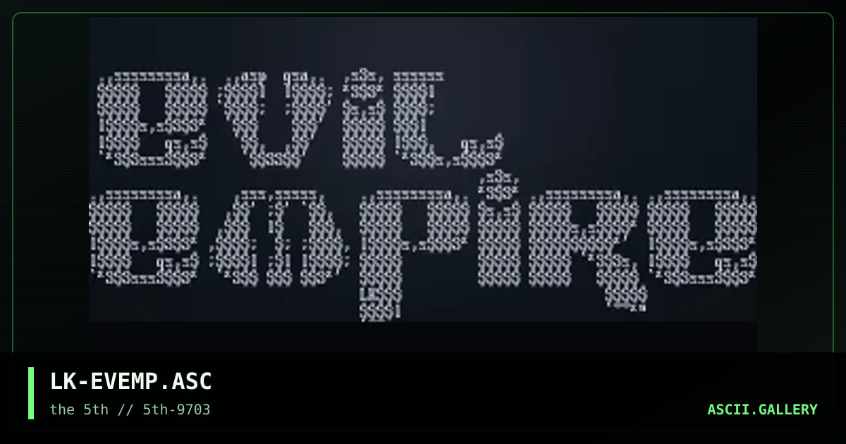 Evil Empire (plain), by lightning knight, 1997