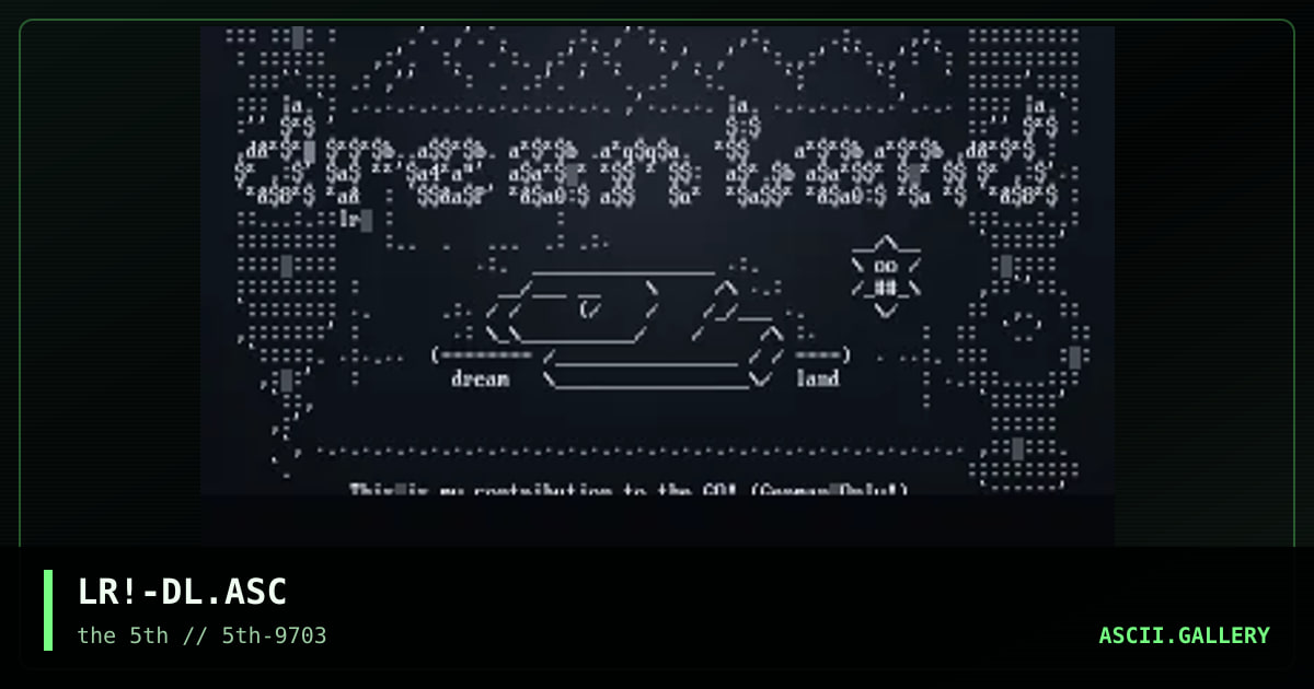 dreamland logo, by late riser, 1997