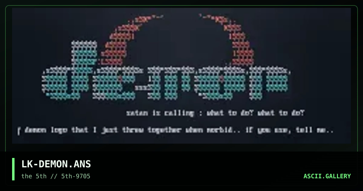 satan's calling, by lightning knight, 1997