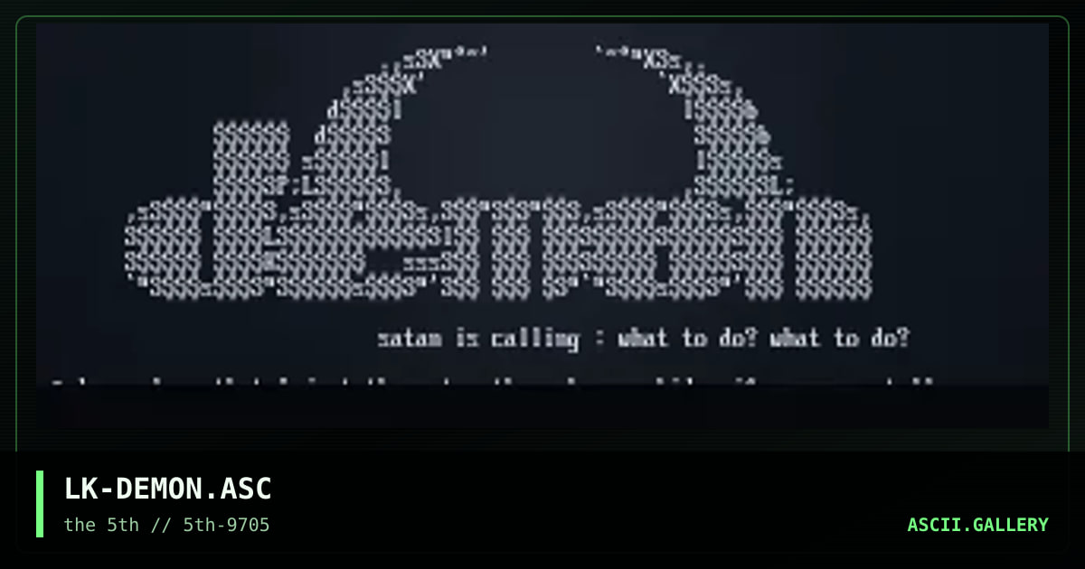 satan's calling, by lightning knight, 1997