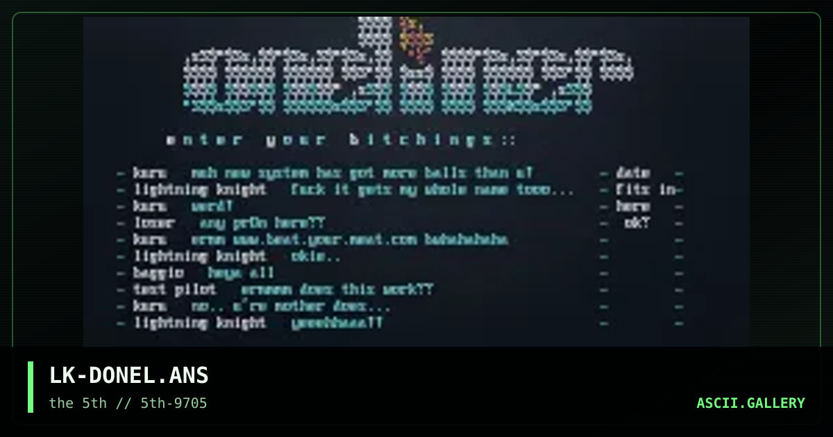 dirt oneliners, by lightning knight, 1997