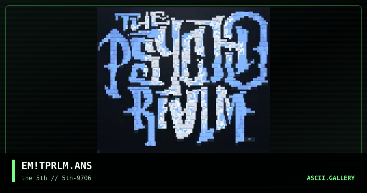 tHe psycHo reAlm, by evil milkman, 1997