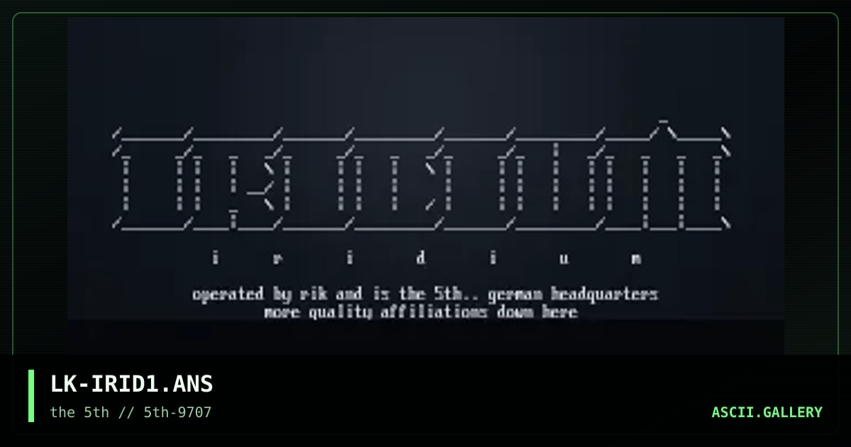 iridium logo, by lightning knight, 1997