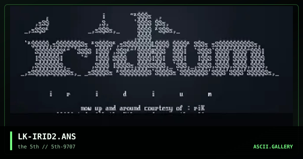 iridium logo # 2, by lightning knight, 1997
