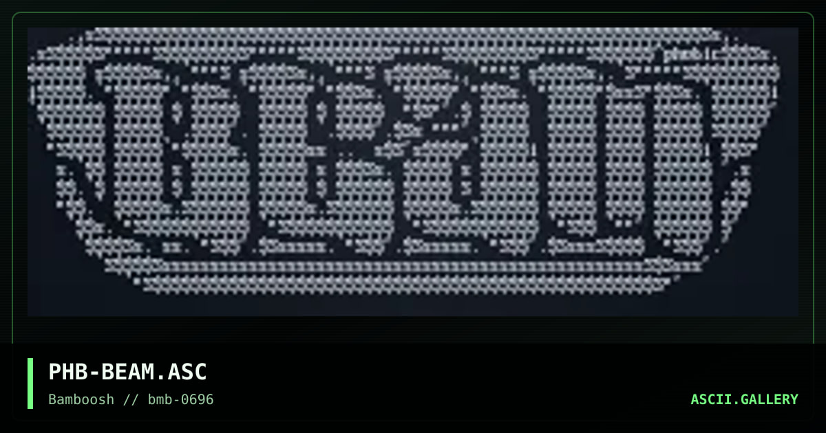 Beam logo [asc], by phobic, 1996