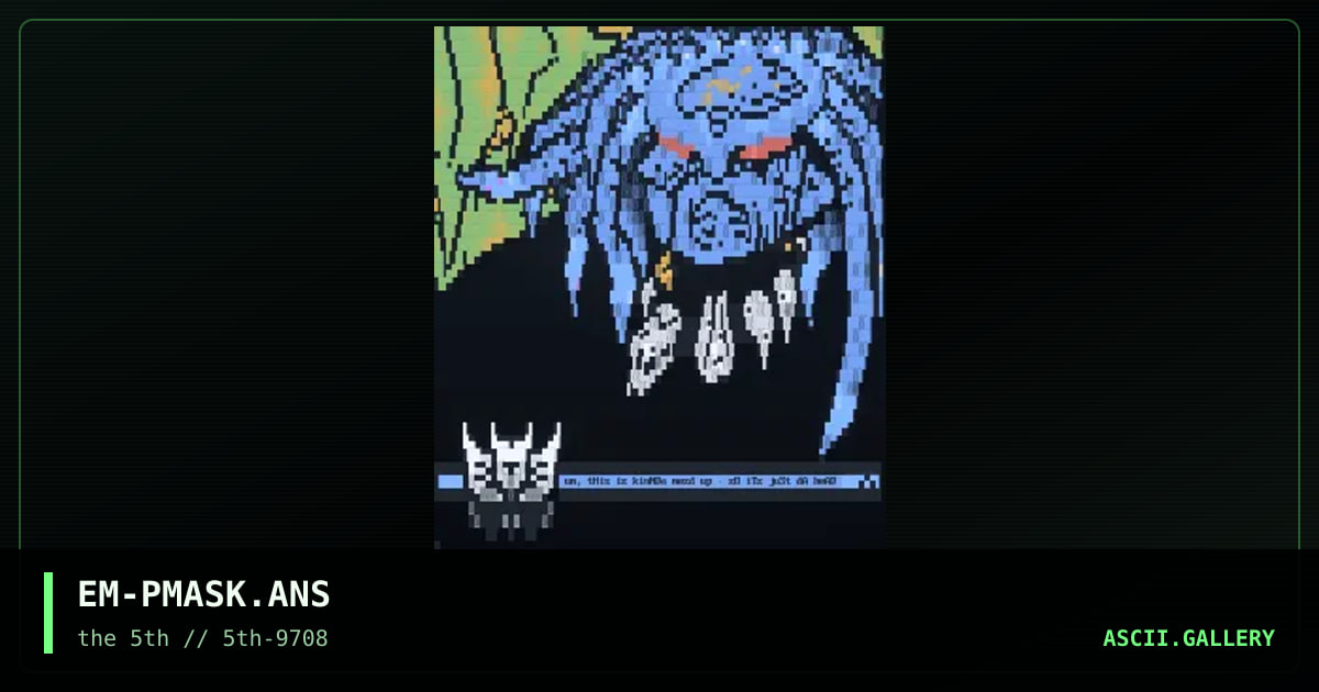 PREDAT0R mask, by evil milkman, 1997