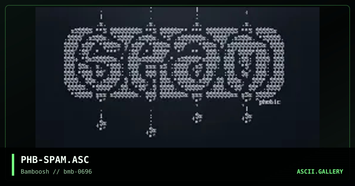 Spam logo [asc], by phobic, 1996