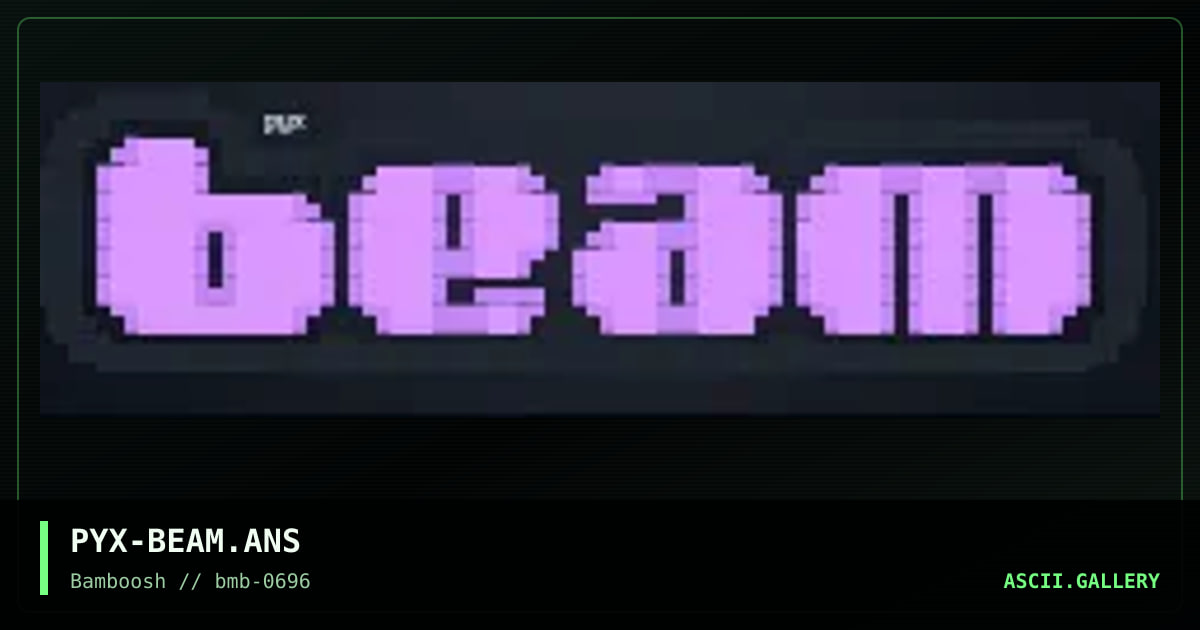 beamlogo, by pyx, 1996