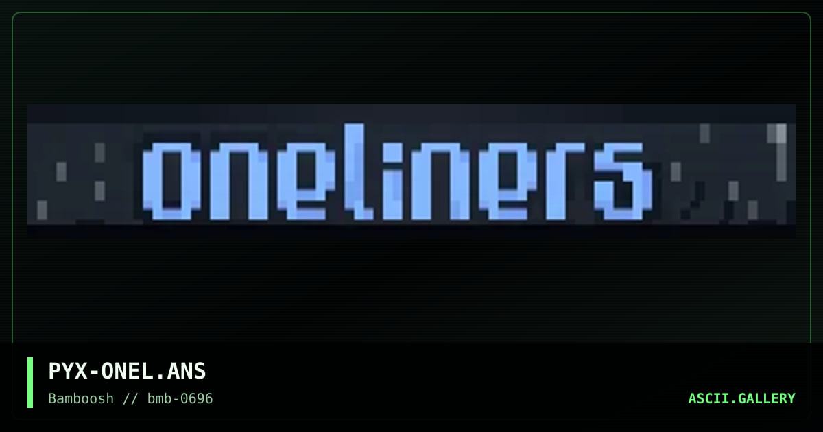 oneliners, by pyx, 1996
