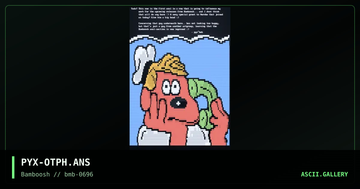 "On the phone", by pyx, 1996