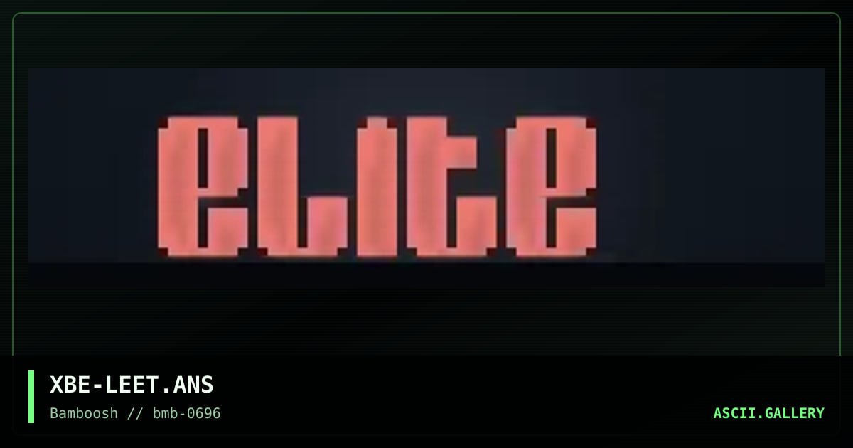 Elite =) [ans], by xerobe, 1996