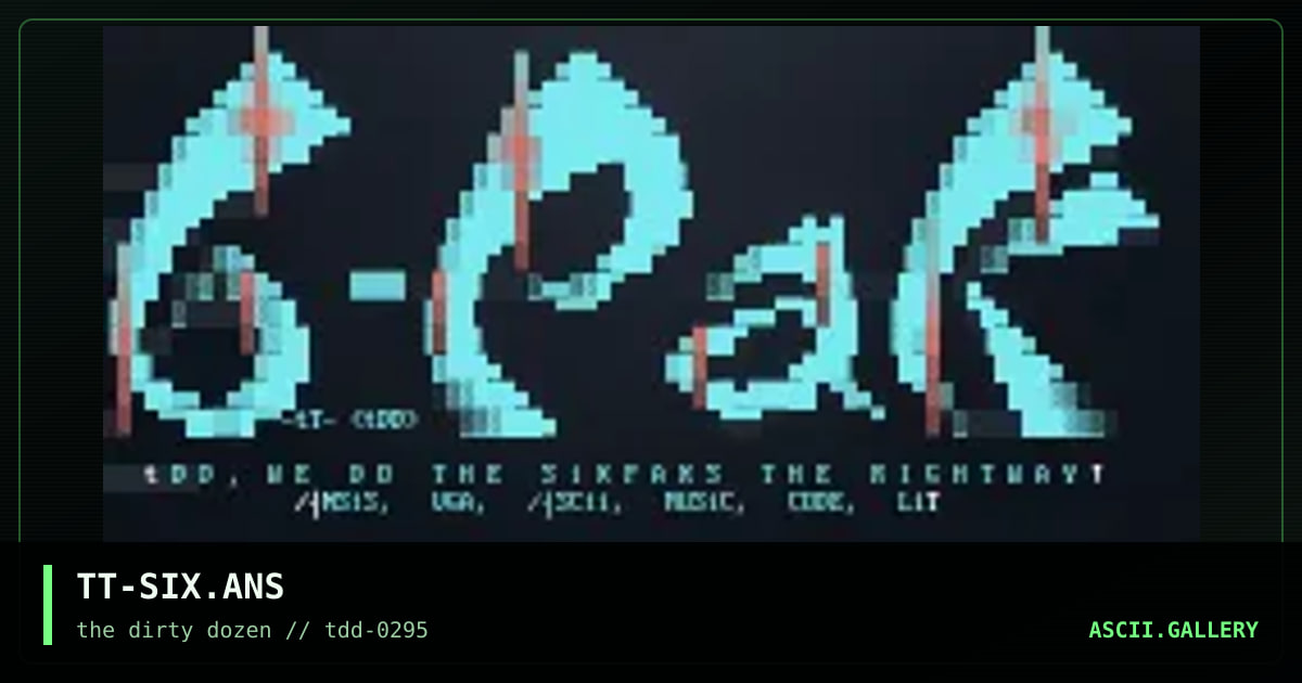 6-Pak Logo, by trust, 1995