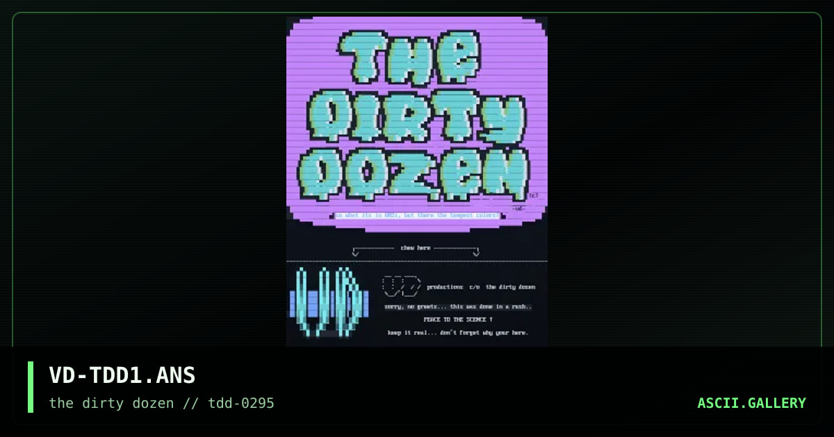 TDD logo, by virtual damage, 1995