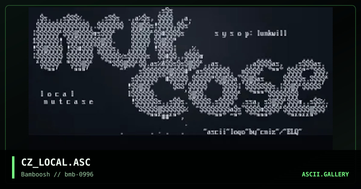 Local Nutcase (asc) login, by cniz, 1996