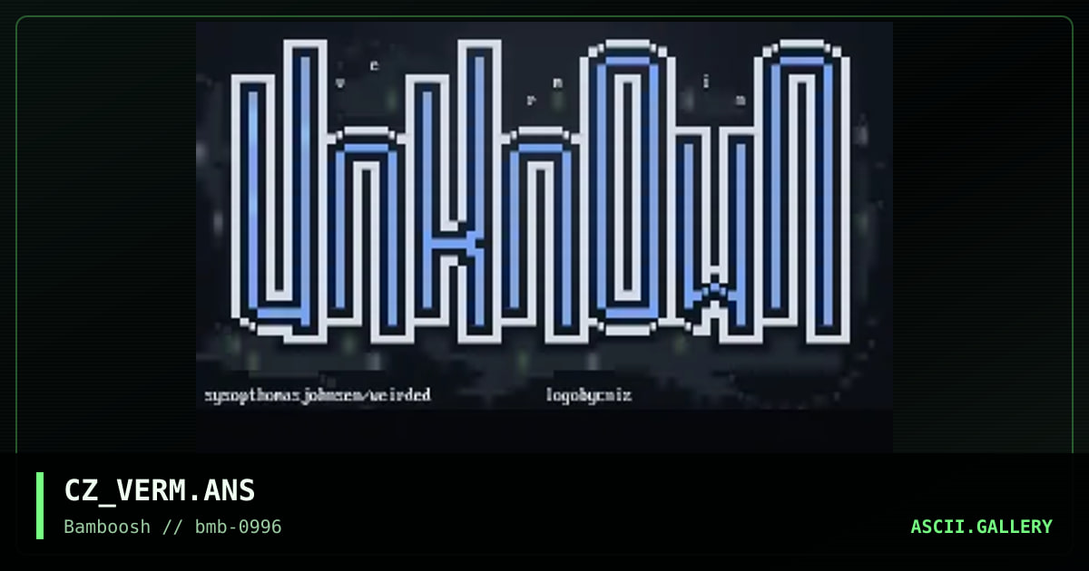 Vermin Unknown, by cniz, 1996