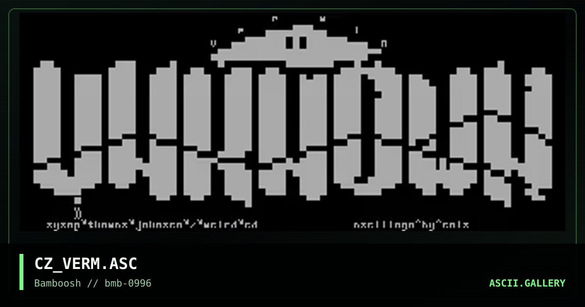 Vermin Unknown, by cniz, 1996