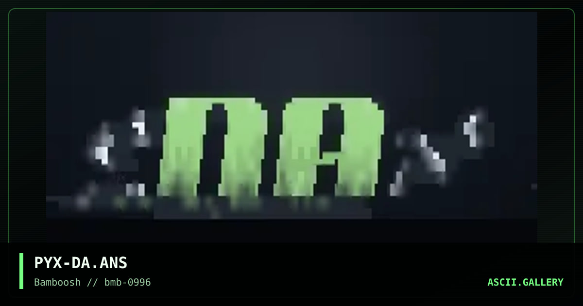 "DA" [ans] logo, by pyx, 1996