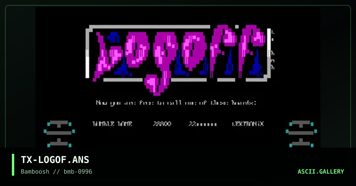 TX-LOGOF.ANS, by tektronix, 1996