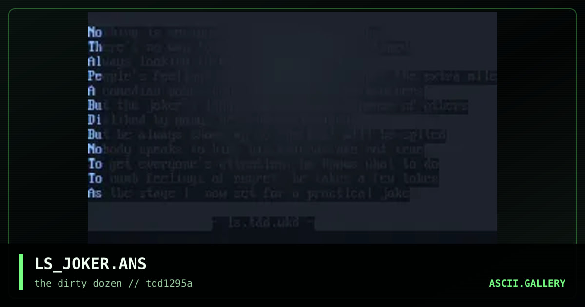 LS_JOKER.ANS, by luke skywalker, 1995