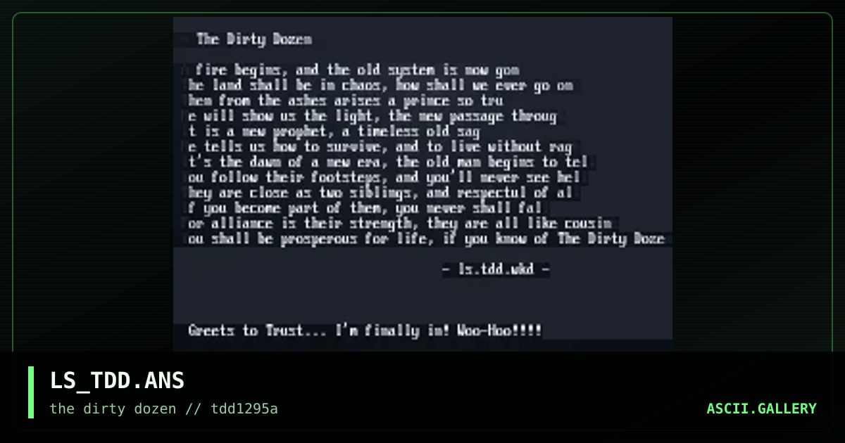 LS_TDD.ANS, by luke skywalker, 1995
