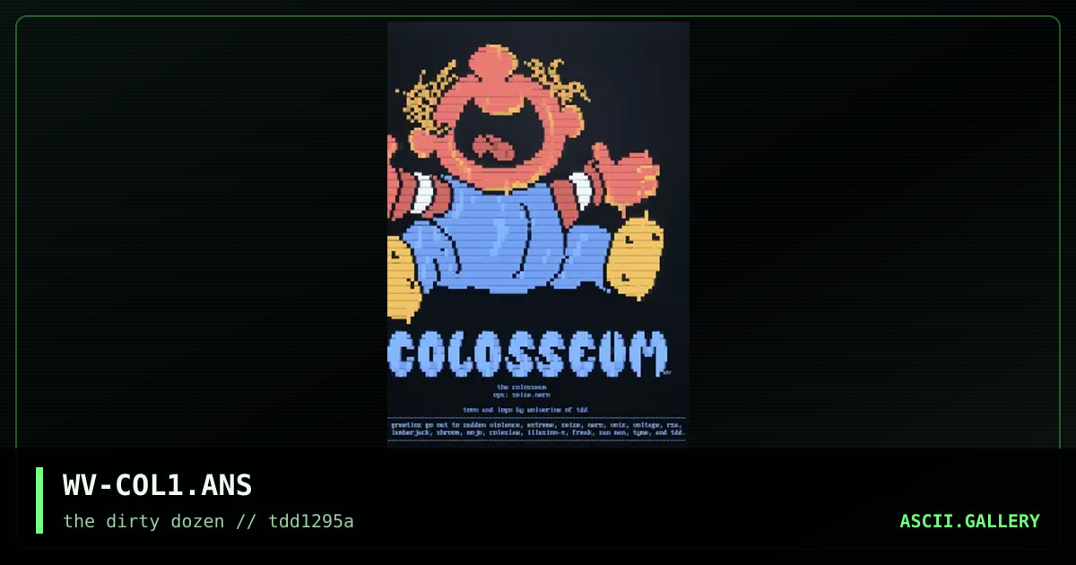 the colosseum, by wolverine, 1995