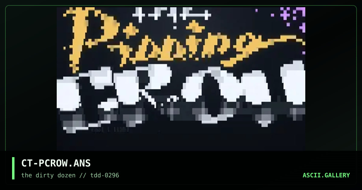 CT-PCROW.ANS, by cool t, 1996