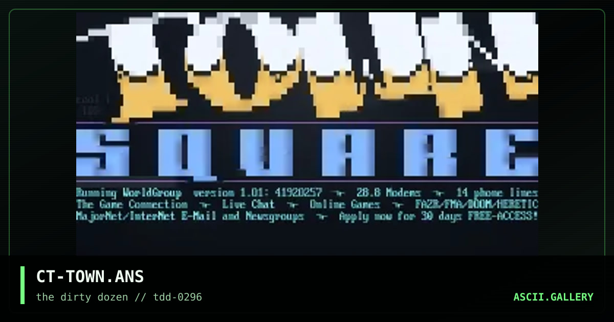 CT-TOWN.ANS, by cool t, 1996