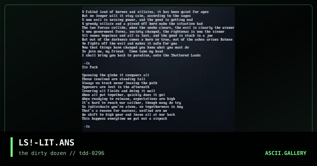 LS!-LIT.ANS, by luke skywalker, 1996