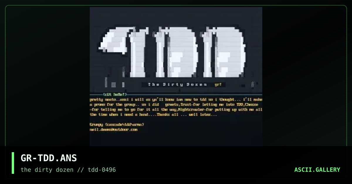 TDD Promo, by grumpy, 1996