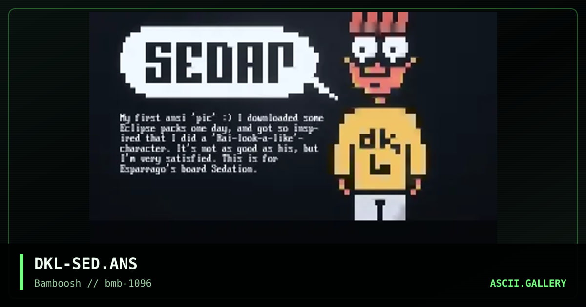 Sedation, by darklord, 1996