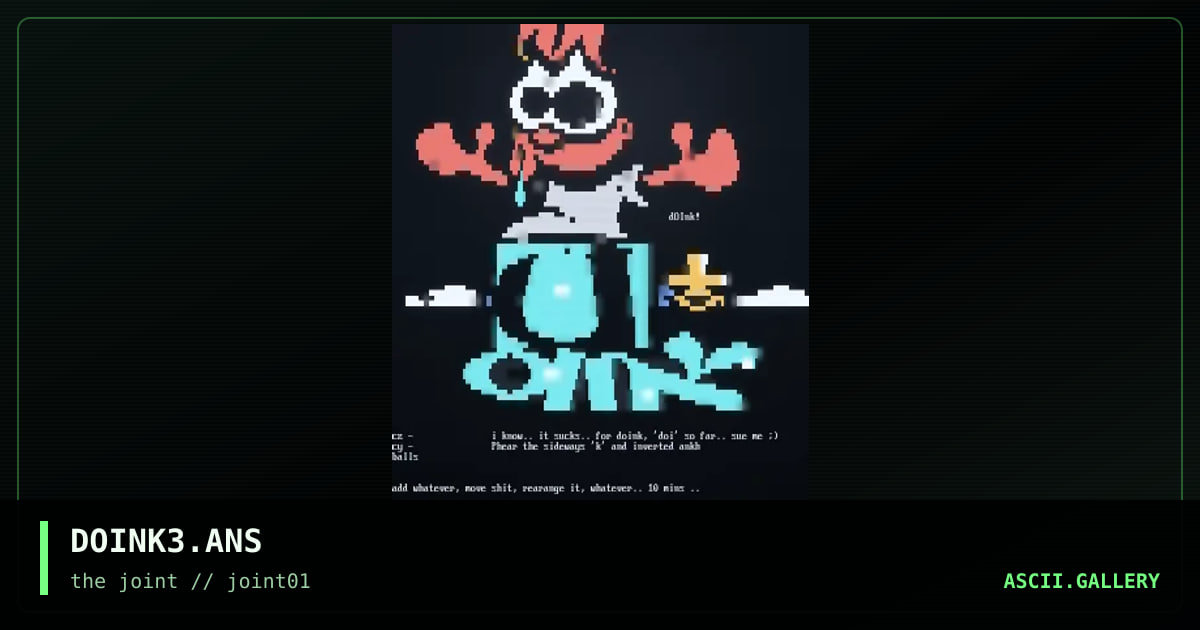 DOINK3.ANS, by the joint, 1996