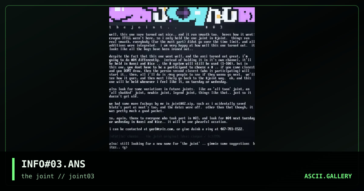 INFO#03.ANS, by untagged, 1996