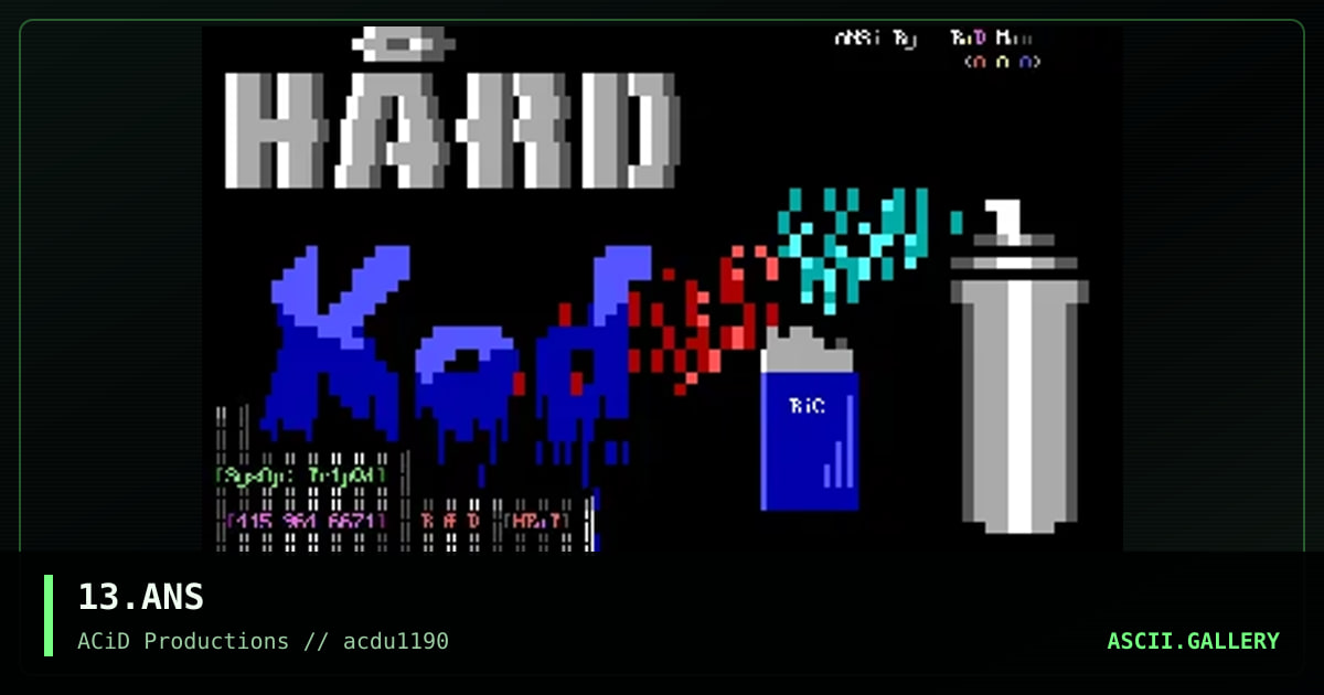 13.ANS, by rad man, 1990
