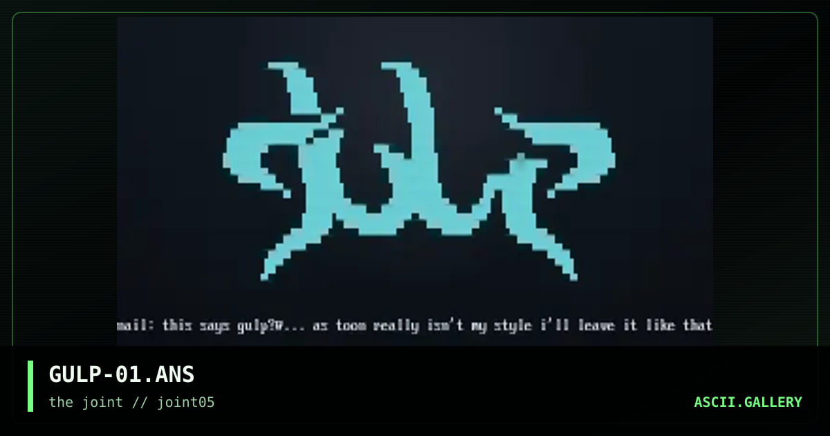 GULP-01.ANS, by the joint, 1996