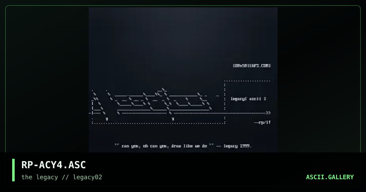 legacy promo #4th, by rippa, 1999