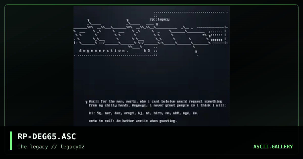 degen65 (guest for martz), by rippa, 1999