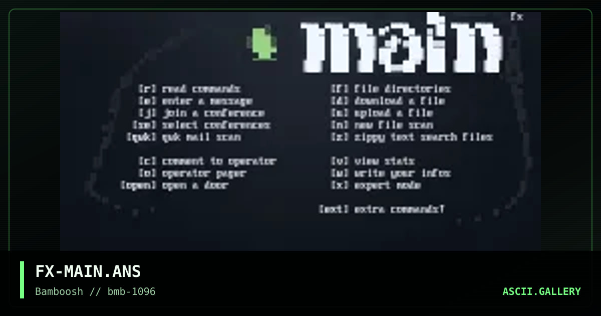 Menu..., by flux, 1996