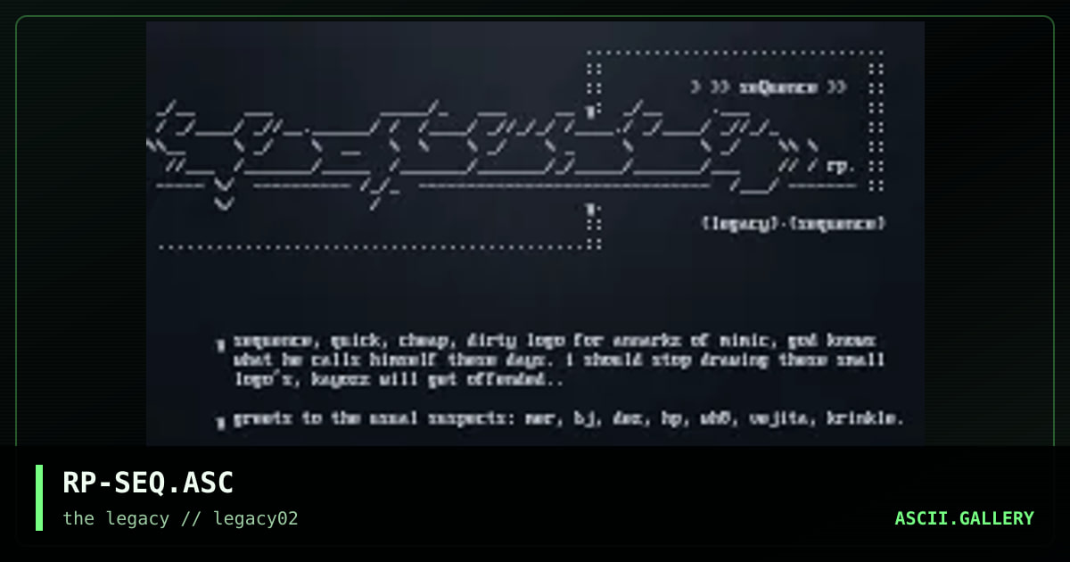 seQuence.one, by rippa, 1999