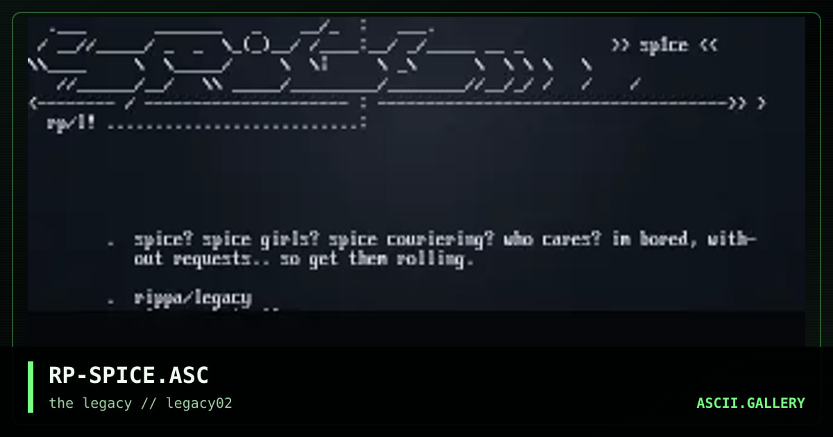 spice you, by rippa, 1999