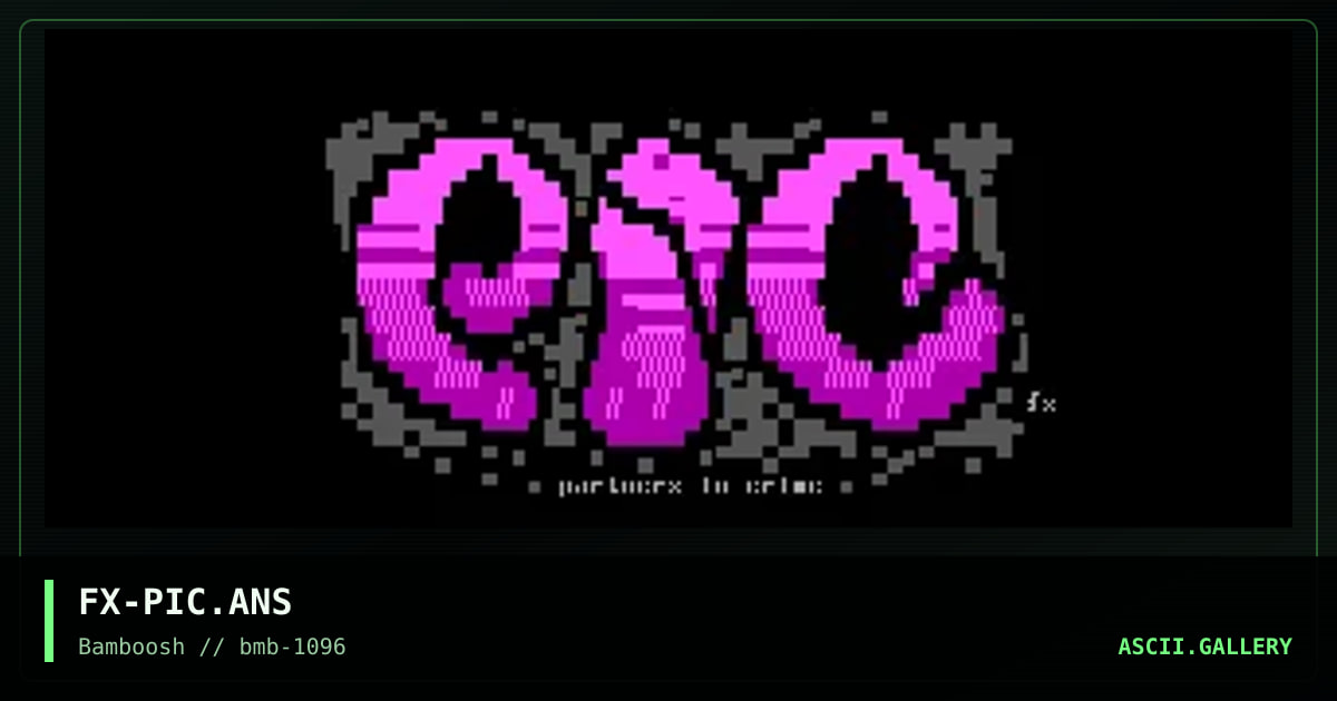 Partners in Crime logo #1, by flux, 1996