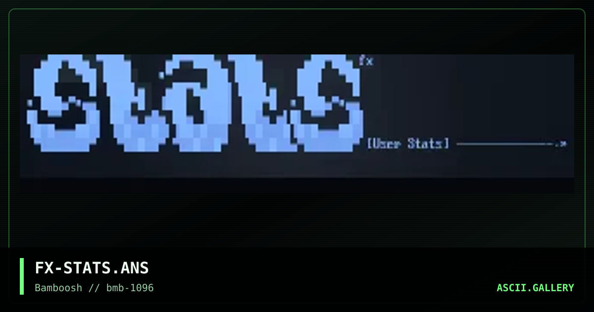 Stats..., by flux, 1996