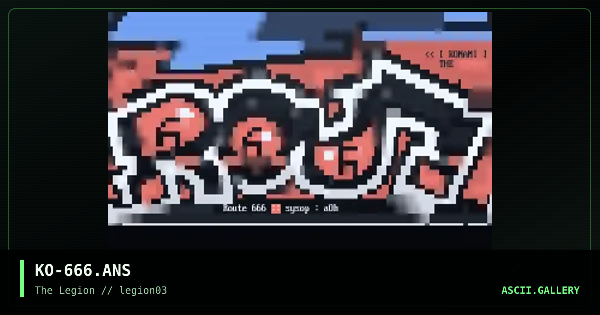 route 666, by konami, 1998