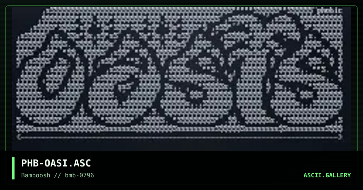 Oasis [asc] logo, by phobic, 1996